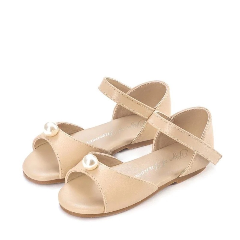 Age of Innocence Toddler Girl Nude Mila Beige Pearl Sandals size 23